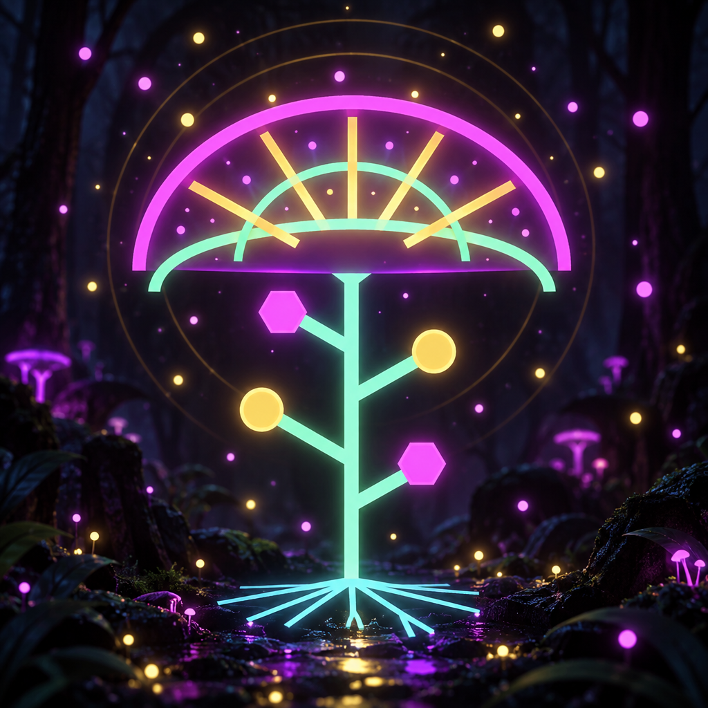 Rooted evolved Mnode #557, community-created artwork